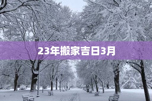 23年搬家吉日3月