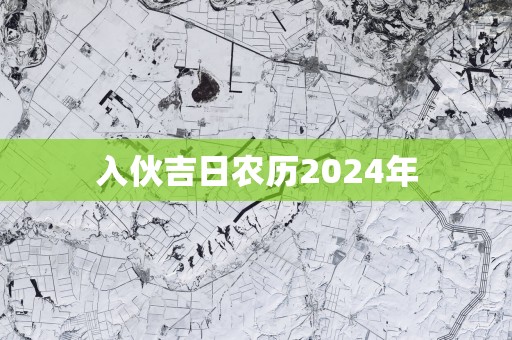 入伙吉日农历2024年