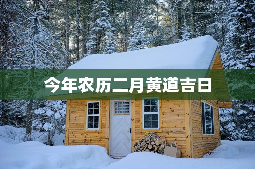 今年农历二月黄道吉日