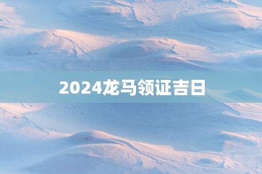 2025龙马领证吉日