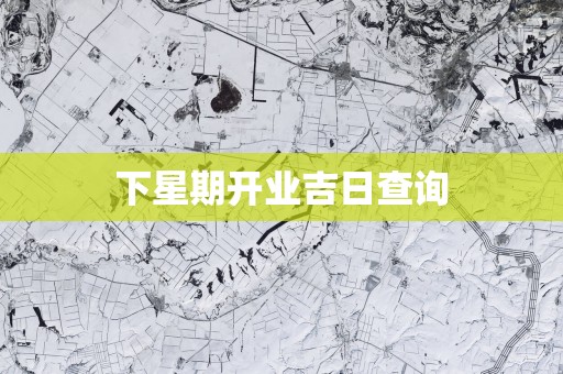 下星期开业吉日查询