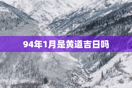 94年1月是黄道吉日吗