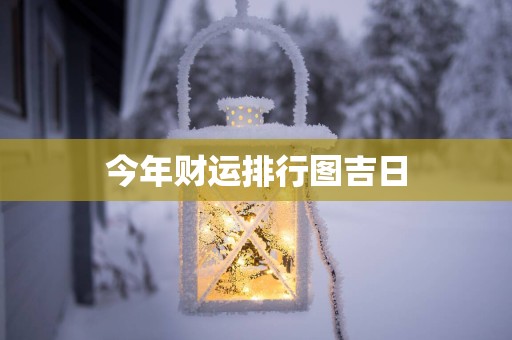 今年财运排行图吉日