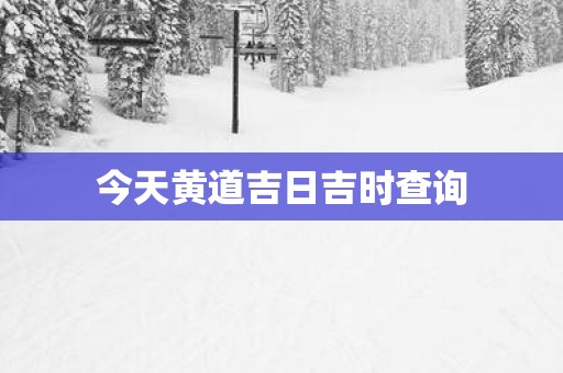 今天黄道吉日吉时查询