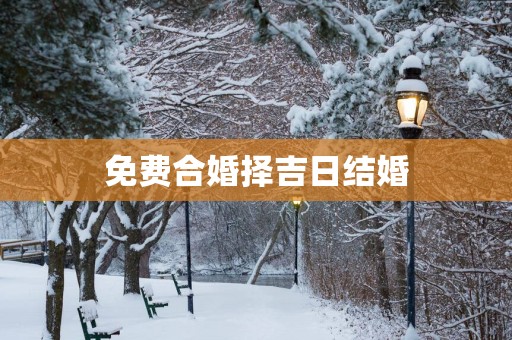 免费合婚择吉日结婚