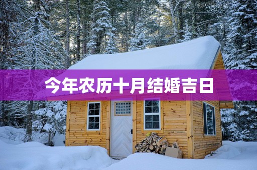 今年农历十月结婚吉日