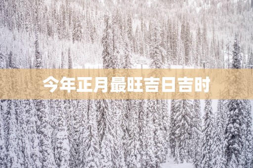 今年正月最旺吉日吉时