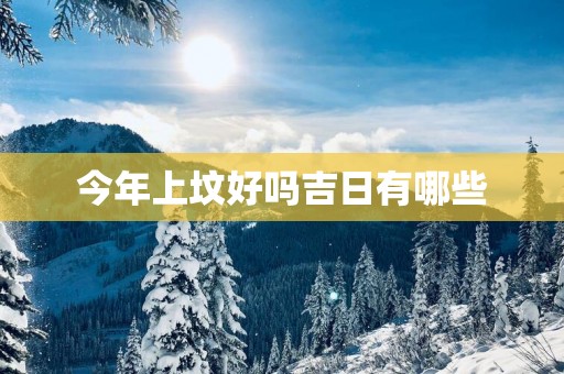 今年上坟好吗吉日有哪些