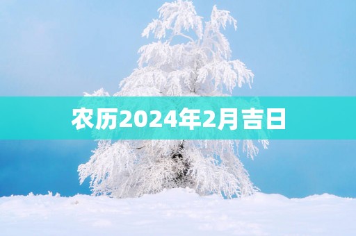 农历2024年2月吉日