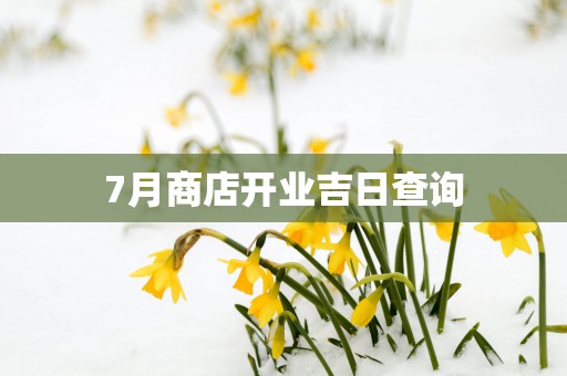 7月商店开业吉日查询