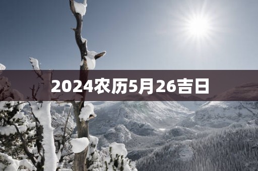 2025农历5月26吉日