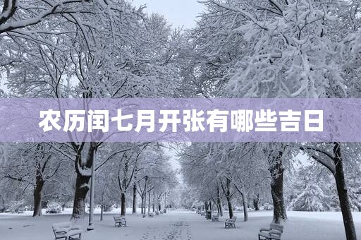 农历闰七月开张有哪些吉日
