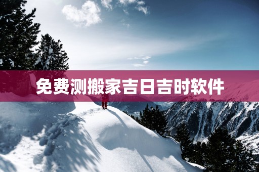 免费测搬家吉日吉时软件