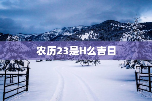 农历23是H么吉日