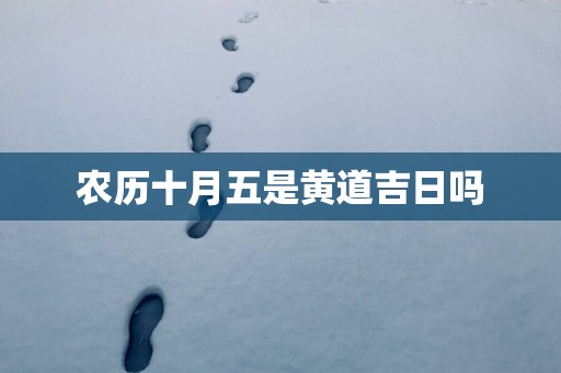 农历十月五是黄道吉日吗