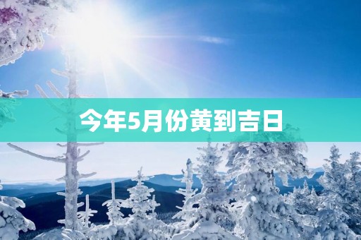 今年5月份黄到吉日
