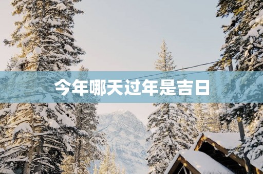 今年哪天过年是吉日