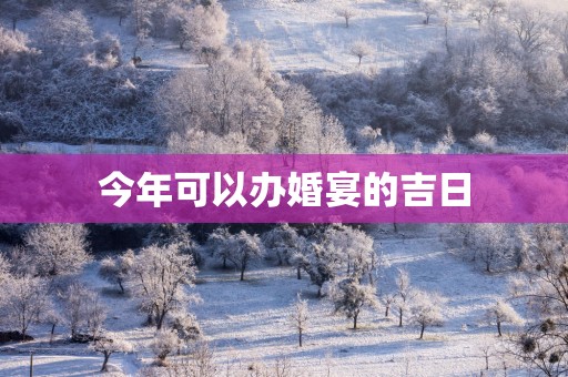 今年可以办婚宴的吉日
