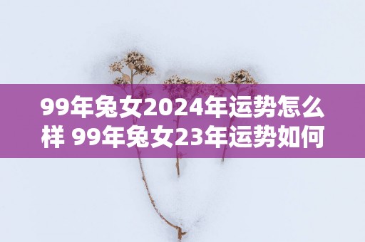 99年兔女2025年运势怎么样 99年兔女23年运势如何