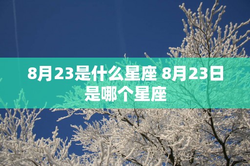 8月23是什么星座 8月23日是哪个星座