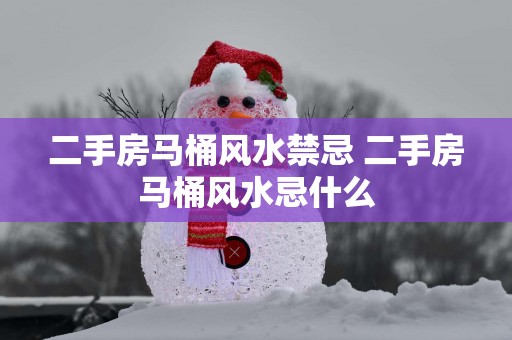 二手房马桶风水禁忌 二手房马桶风水忌什么