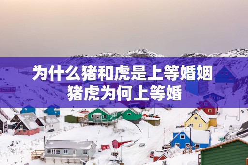 为什么猪和虎是上等婚姻 猪虎为何上等婚