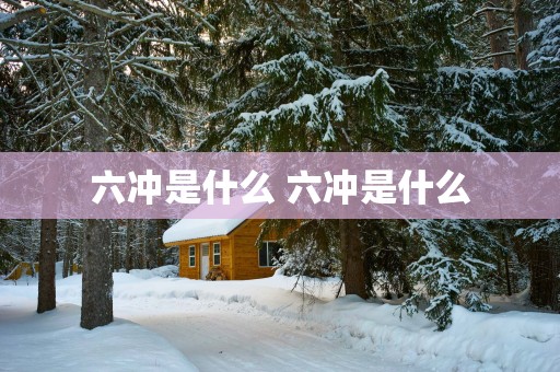 六冲是什么 六冲是什么
