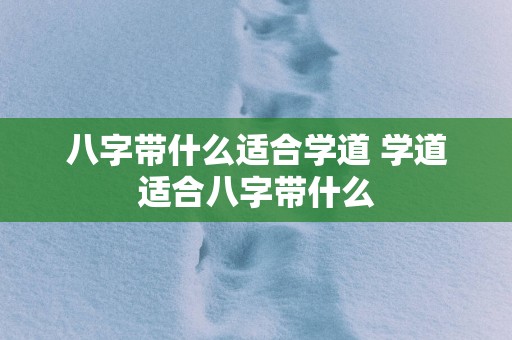 八字带什么适合学道 学道适合八字带什么