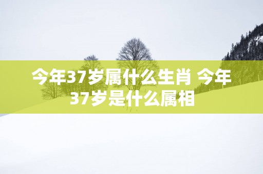 今年37岁属什么生肖 今年37岁是什么属相