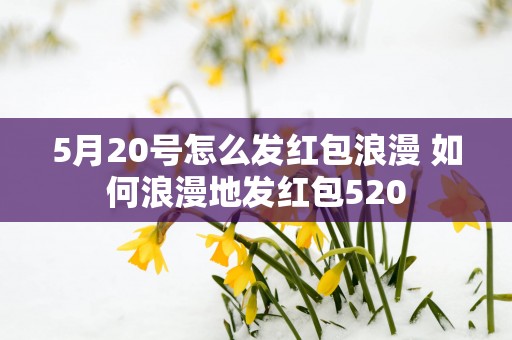 5月20号怎么发红包浪漫 如何浪漫地发红包520