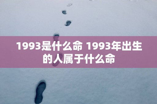 1993是什么命 1993年出生的人属于什么命