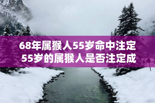 68年属猴人55岁命中注定 55岁的属猴人是否注定成功