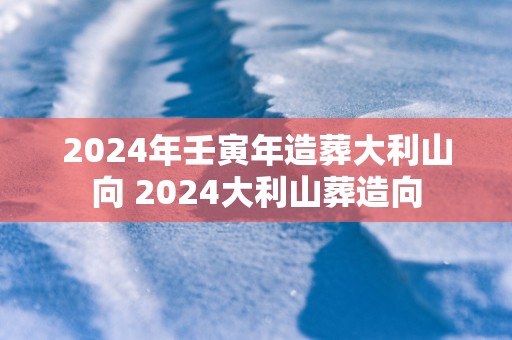 2025年壬寅年造葬大利山向 2025大利山葬造向
