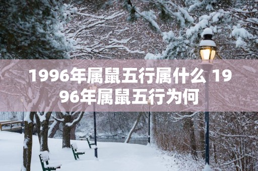 1996年属鼠五行属什么 1996年属鼠五行为何