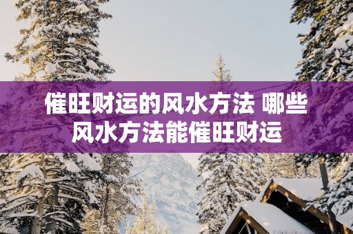 催旺财运的风水方法 哪些风水方法能催旺财运