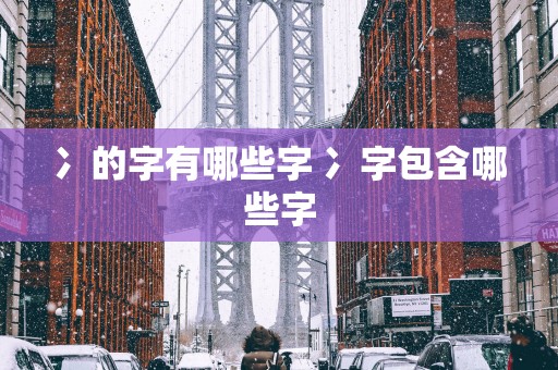 冫的字有哪些字 冫字包含哪些字