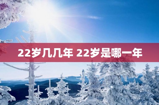 22岁几几年 22岁是哪一年