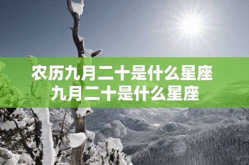 农历九月二十是什么星座 九月二十是什么星座