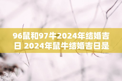 96鼠和97牛2025年结婚吉日 2025年鼠牛结婚吉日是哪天