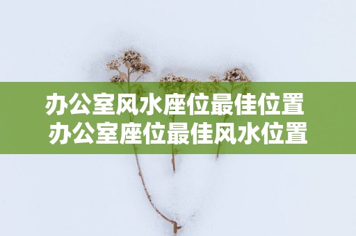 办公室风水座位最佳位置 办公室座位最佳风水位置