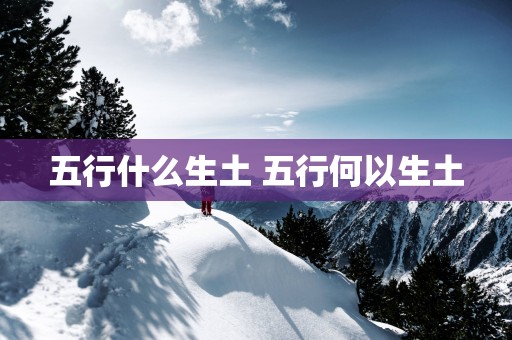 五行什么生土 五行何以生土