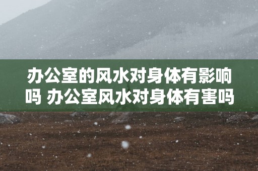 办公室的风水对身体有影响吗 办公室风水对身体有害吗