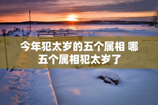 今年犯太岁的五个属相 哪五个属相犯太岁了