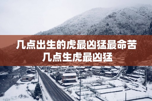 几点出生的虎最凶猛最命苦 几点生虎最凶猛