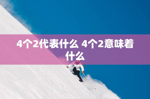 4个2代表什么 4个2意味着什么
