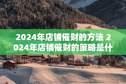 2025年店铺催财的方法 2025年店铺催财的策略是什么