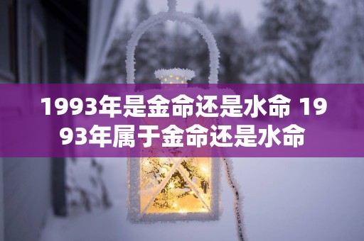 1993年是金命还是水命 1993年属于金命还是水命