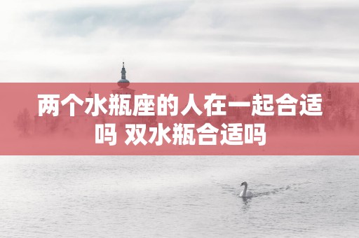 两个水瓶座的人在一起合适吗 双水瓶合适吗