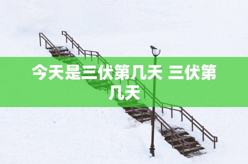 今天是三伏第几天 三伏第几天