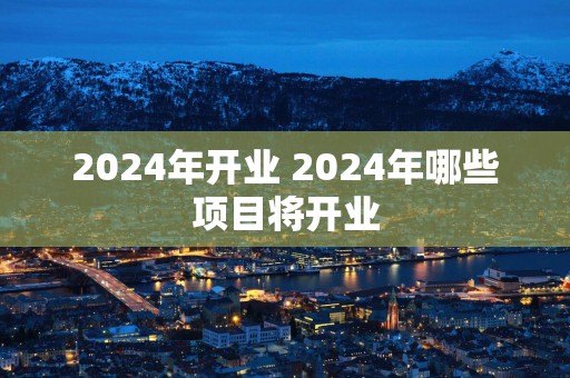 2025年开业 2025年哪些项目将开业